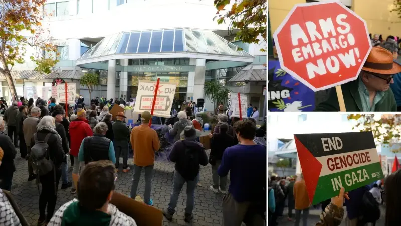 ABD’de Filistin destekçileri İsrail’e askeri sevkiyatı protesto etti