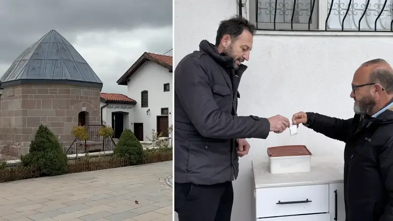 Asırlık gelenek sürdürülüyor: Ateşbaz-ı Veli Türbesi’nde tuz ikram ediliyor