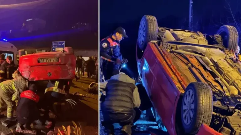 Bartın’da polisin ‘dur’ ihtarına uymayan sürücü kaza yaptı: Üç kişi yaralandı