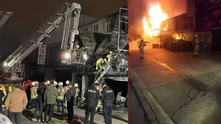 Başakşehir’de 2 katlı iş yerinde yangın: 1 ölü 1 yaralı
