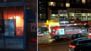 Başakşehir’de restoranda çıkan yangın söndürüldü