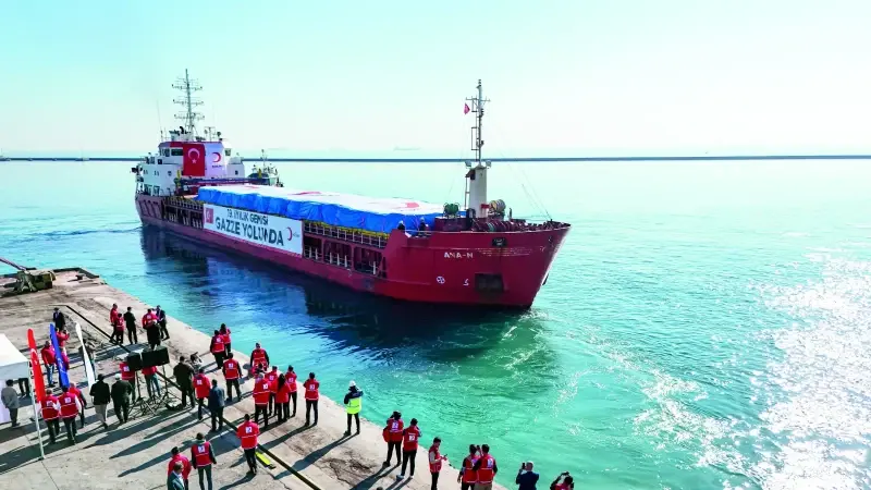 Bin 300 ton yardım Gazze kapısında