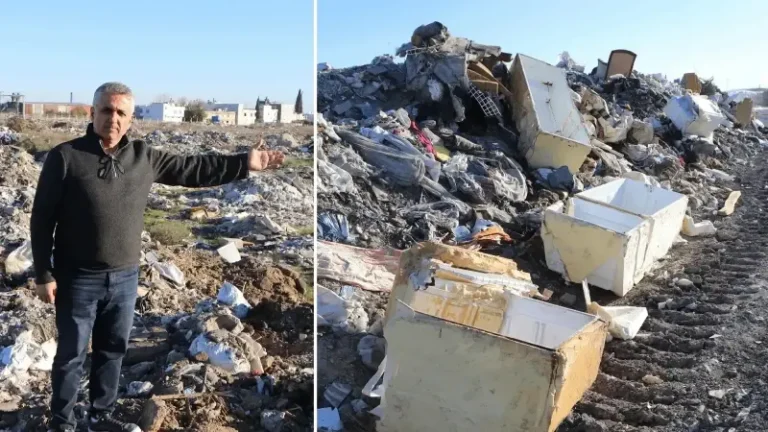 Boş araziye moloz ve çöp dökülmesine tepki gösteren mahalleli çözüm bekliyor: Zehir soluyorlar