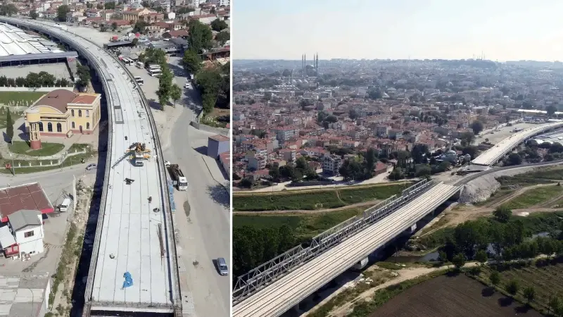 Dev projede sona gelindi: Halkalı-Kapıkule Hızlı Tren Hattı’nda Edirne etabının yüzde 98’i tamamlandı