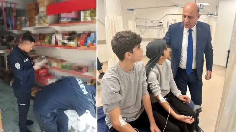 Doğum günü nedeniyle dağıtılan çikolataları yiyen 10 öğrenci hastaneye kaldırıldı