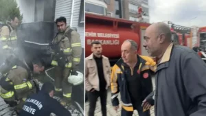 Edremit’te bodrum yangını: Altı kişi dumandan etkilendi