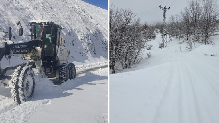 Elazığ’da 311 köy yolu yoğun kar sebebiyle ulaşıma kapandı