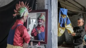 Gazze’de Ahmed Ebu Seker kayıplarına rağmen çocuklara umut oluyor