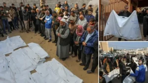 Gazze’de aynı aileden 25 kişi için cenaze töreni