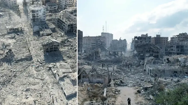 Gazze’de bir binanın enkazından 45 ceset çıkarıldı