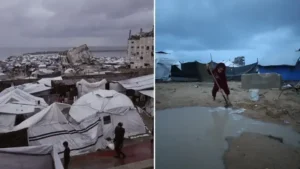 Gazze’de fırtına ve sağanak Filistinlilerin yaşam koşullarını daha da ağırlaştırdı