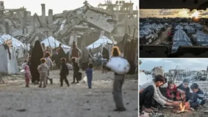 Gazze’de yağışlar yerinden edilenlerin yaşamını zorlaştırdı