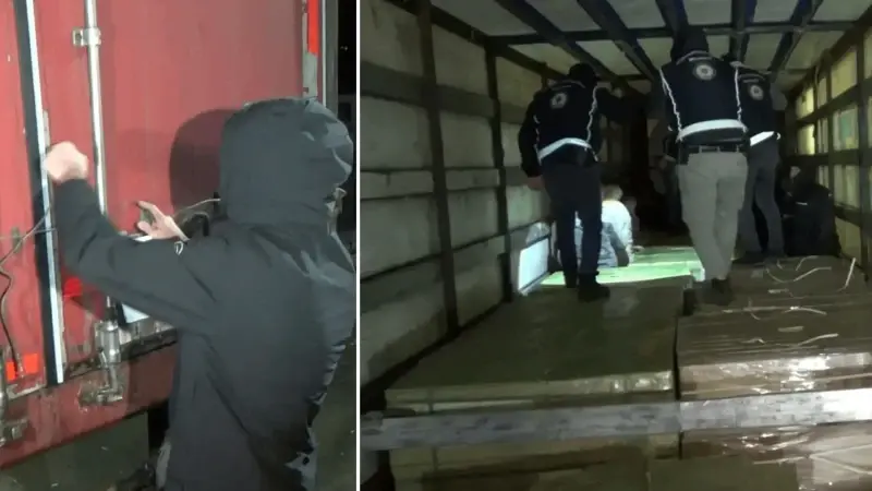 Gümrük mühürlü TIR’da 23 düzensiz göçmen yakalandı