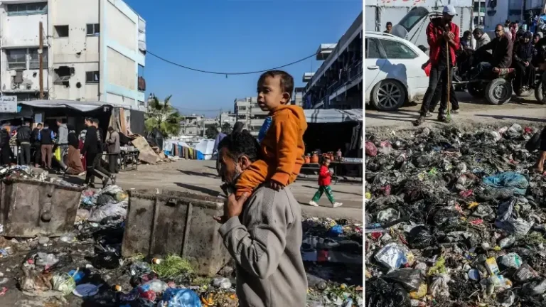 Han Yunus’ta çöp ve kanalizasyon krizi: Yerinden edilen Filistinlilerin yaşamını tehdit ediyor