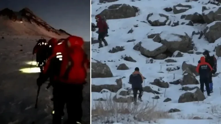 Hasan Dağı’na tırmanan iki üniversite öğrencisi dağda mahsur kaldı