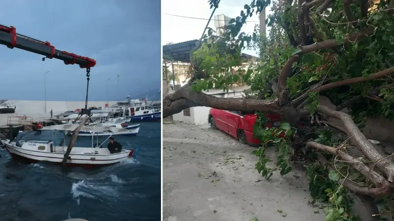 Hatay’da fırtına etkili oldu