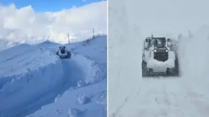 İki gündür aralıklarla yağdı: Kar kalınlığı 2 metreyi geçti