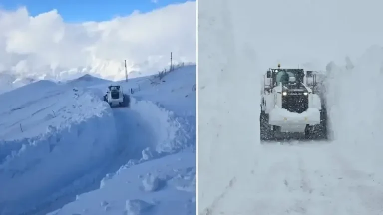 İki gündür aralıklarla yağdı: Kar kalınlığı 2 metreyi geçti
