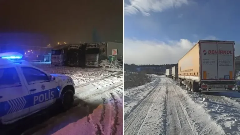 Ilgar Geçidi kar nedeniyle kapandı: Araçlar yolda kaldı