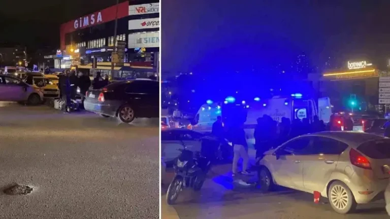 Işık ihlali yapan otomobil, iki motosiklete çarptı: İki kişi yaralandı