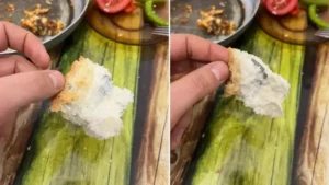 Kahvaltı yaparken ekmeğin içinden jilet çıktı