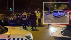 Kaldırıma çarpan otomobil 200 metre savruldu: 1 ölü