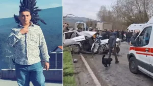 Kamyonla çarpışan otomobil ikiye bölündü: Bir kişi öldü, iki kişi yaralandı