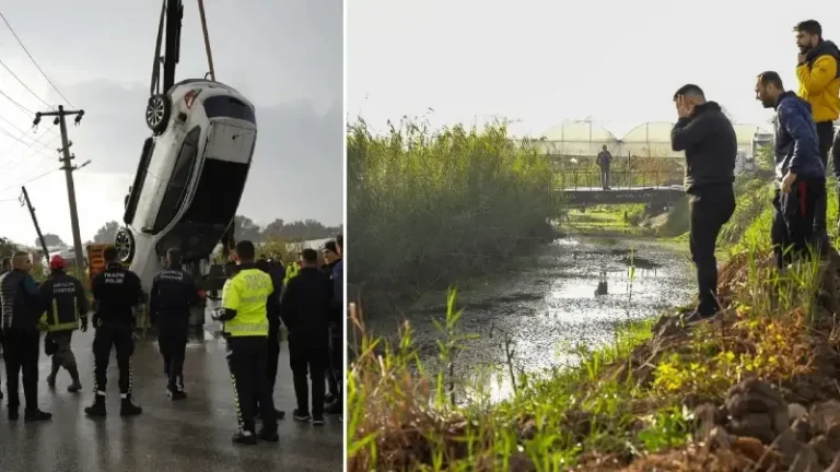 Karı koca tartışması faciayla bitti, dünyası başına yıkıldı: Kanala uçan cipte ölen eşinin cenazesinin çıkarılmasını gözyaşlarıyla izledi