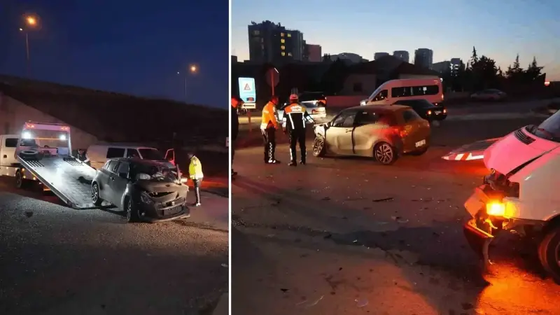 Kırıkkale’de minibüs ile otomobil kafa kafaya çarpıştı: İki kişi yaralandı