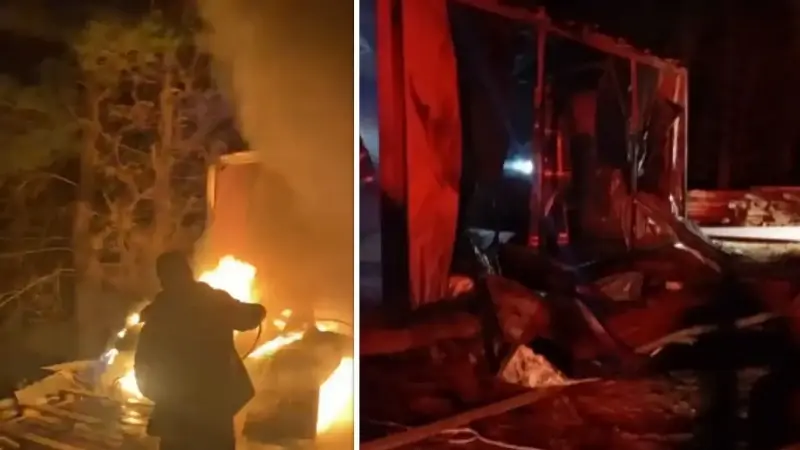 Küllükte unutulan sigara yangına neden oldu