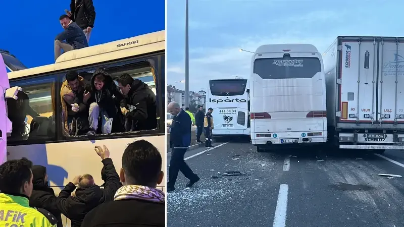 Kütahya’da üç aracın karıştığı zincirleme kaza: Üç kişi yaralandı