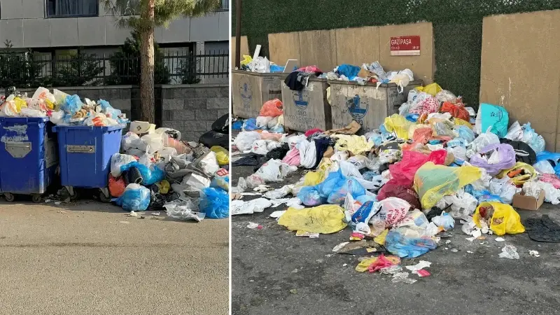 Maltepe’de üç gündür toplanmayan çöplere vatandaşlar tepki gösterdi: Herkes pislik içinde oturuyor