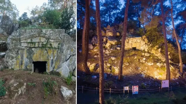 Marmaris’te 2 bin 500 yıllık kaya mezarı koruma altına alındı