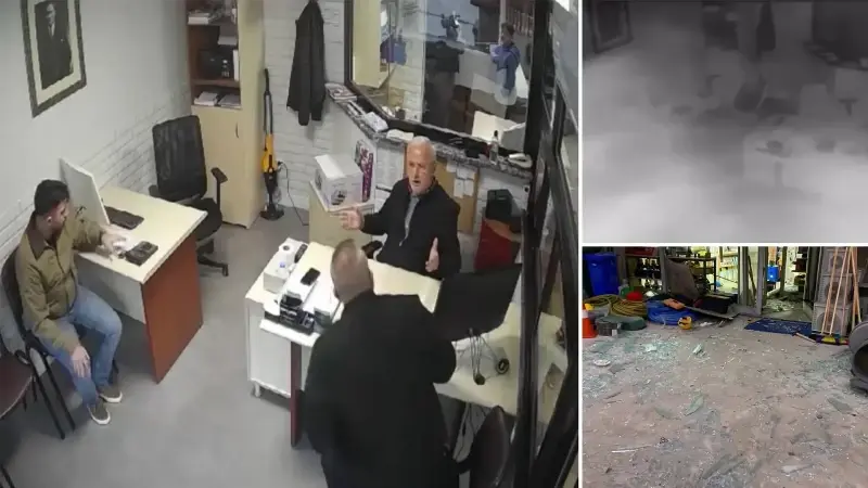 Oğlunun borcu için babayı tehdit edip iş yerine patlayıcı attılar