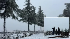 Ordu’nun seyir terası Boztepe beyaza büründü