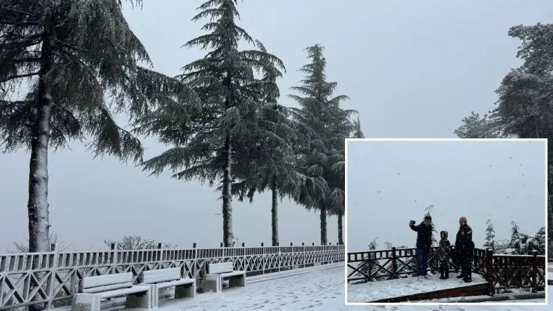 Ordu’nun seyir terası Boztepe beyaza büründü