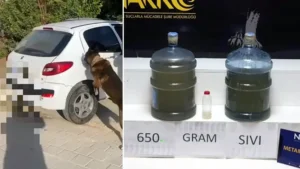 Otomobilden çıktı: 28 kilo sıvı halde bulundu! ‘Adana’ya gezmek için gidiyorduk’