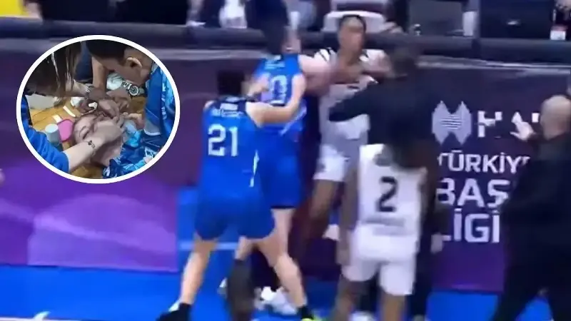 Parkede dehşet anları! Kadınlar basketbol maçı meydan savaşına döndü: 1 kişi hastaneye kaldırıldı
