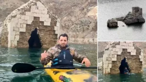 Tarihi kaleye yolculuk: Sular çekilince penceresinden içine girdiler