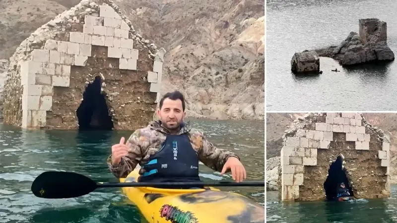 Tarihi kaleye yolculuk: Sular çekilince penceresinden içine girdiler