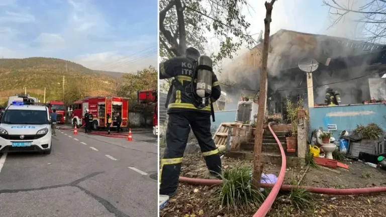 Tek katlı evde çıkan yangında yaralandı