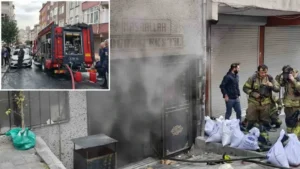 Tekstil atölyesinde yangın paniği