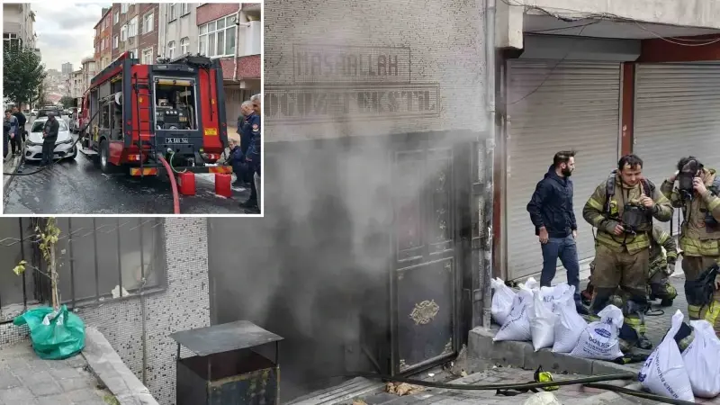 Tekstil atölyesinde yangın paniği