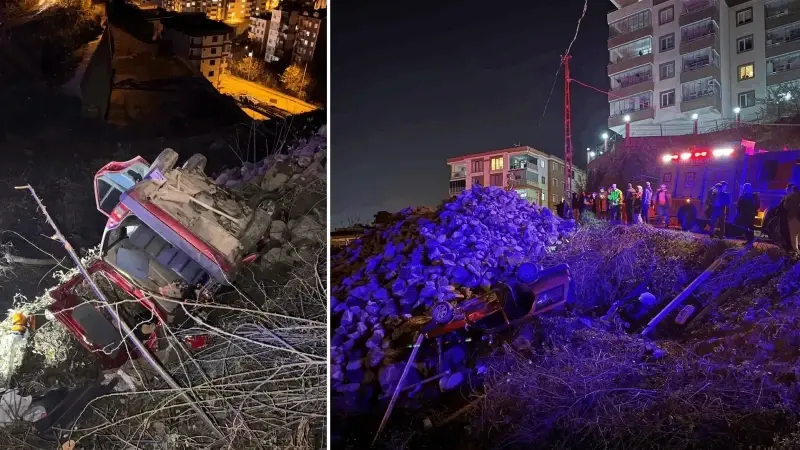 Trabzon’da otomobilin şarampole devrildiği kazada bir kişi öldü, üç kişi yaralandı