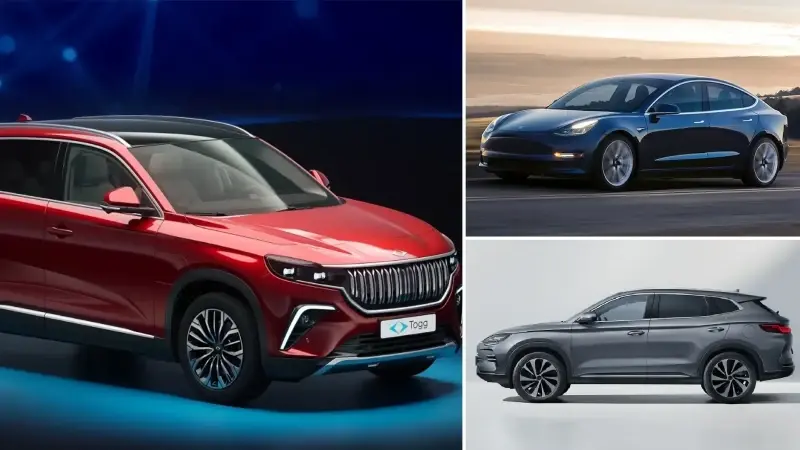 Türkiye’de yılın en çok satılan ilk 10 elektrikli otomobil markası belli oldu: Togg damgasını vurdu