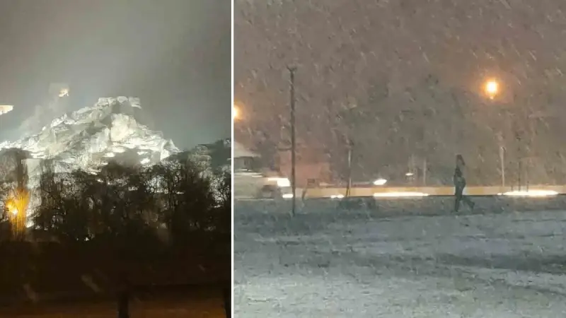 Van’da beklenen kar geldi: Kent merkezi beyaza büründü