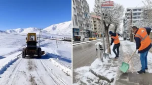 Van’da kardan kapanan 90 yerleşim yeri yolundan 55’i açıldı