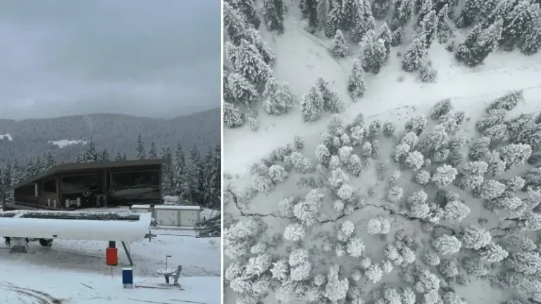 Yurduntepe Kayak Merkezi’nde kar yağışı etkili oldu