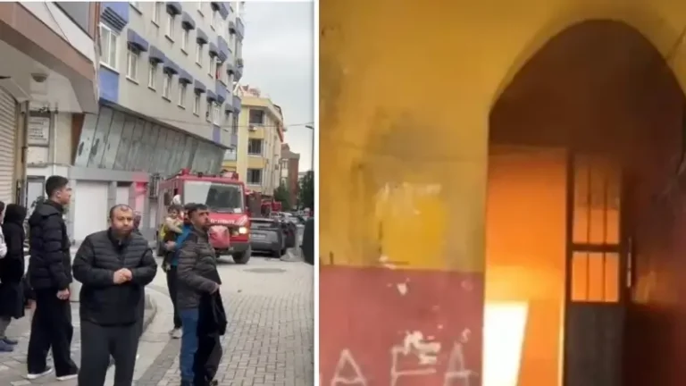 Zeytinburnu’nda 4 katlı binada yangın: 9 kişi dumandan etkilendi