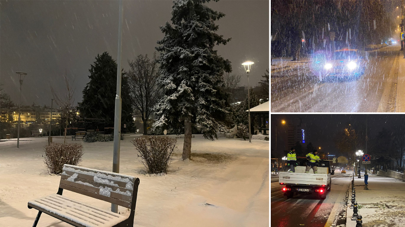 Ankara yeni yıla kar yağışı ile girdi